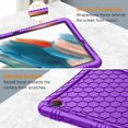thumbnail image 6 of Fintie Silicone Case for Samsung Galaxy Tab A8 10.5 inch 2022 Model (SM-X200/X205/X207), Honey Comb Series Kids Friendly Light Weight Shock Proof Protective Cover, Purple, 6 of 9