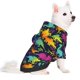 thumbnail image 2 of Fotbe Colorful Dinosaur Sudadera con Estampado para Perros Pequeños – Suéter con Capucha para Mascotas, Tela Suave de Forro Polar con Bolsillo-X-Large, 2 of 7