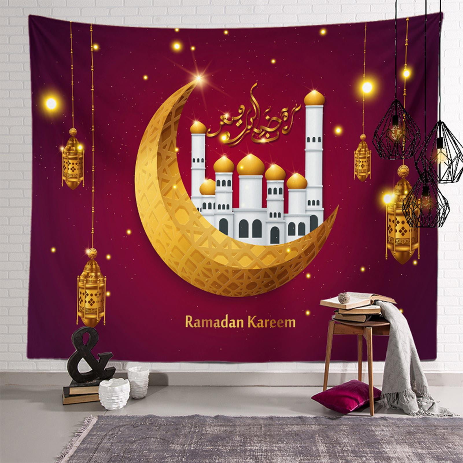 Ramadan Decorations Eid Wall Decor Muslim Tapestry for Bedroom