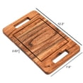 thumbnail image 3 of Cutting Board Series, Acacia Wood Cutting Boards for Kitchen, Wooden Serving Charcuterie Board, Organic Wood Board, Ideal for Chopping Meat, Fruits, Cheese 12.25 x 7.5, 3 of 6