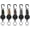 mixed colors 1, variant on 5 Pack Retractable Key Ring,Retractable Tool Lanyard Holder Extendable Reel ID Holders for Keys
