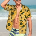 thumbnail image 5 of Lsque Bees and Sunflowers pattern Hawaiian Shirt for Men, Unisex Summer Beach Casual Short Sleeve Button Down Shirts-3X-Large, 5 of 9