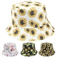 thumbnail image 5 of Xfvqtps Womens Bucket Hat Summer Sun Protection Fashion Sunflower Print UV Protection Sunshade Outdoor Beach Sun Hat Fisherman Cap Green, 5 of 5