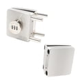 thumbnail image 2 of Cerradura de puerta de vidrio sin marco, cerradura de puerta corrediza de acero inoxidable resistente Puertas dobles cuadradas, 2 of 9