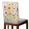 thumbnail image 2 of Botanical Floral Chair Back Covers, Removable Chair Covers for Dining Chairs Set of 6, Washable Chairs Slipcovers Back Seat Protector for Wedding Party 19"x20", 2 of 9