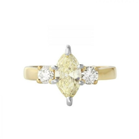 Ladies 1.19 Carat Diamond 14K Yellow Gold Ring