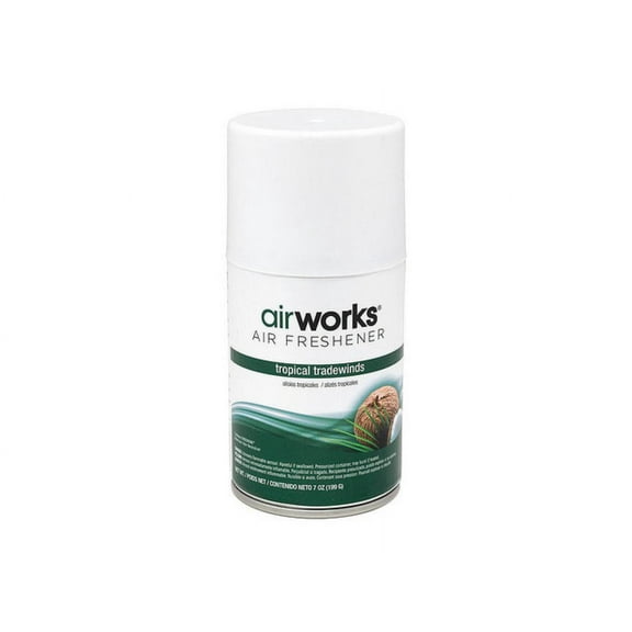 AirWorks® Restroom Metered Aerosol 7oz, Tropical Tradewinds - Pack of 12