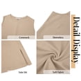 thumbnail image 5 of Fantaslook Tank Dresses for Women Crewneck Sleeveless Mini Sundresses Casual Summer Split Dress, 5 of 8