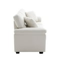 thumbnail image 4 of Contemporary PU Leather Couch Set for Living Room or Office, Sofa and Loveseat White-Fortmok, 4 of 9
