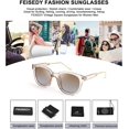 thumbnail image 5 of FEISEDY Square Polarized Sunglasses Women Men Retro Trendy Shades UV400 Lenses B2624, 5 of 7