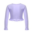thumbnail image 2 of iiniim Kids Girls' Ballet Dance Wrap Top Cotton V Neck Long Sleeves Cover Up Blouse, 2 of 7