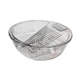 thumbnail image 1 of Grey Large Plastic Laundry Basin With Built-In Ribbed Scrubbing Board And Clear Water-Repellent Material For Hand Washing And Soaking 13.39X12.8X3.94In 0.855Lb, 1 of 7