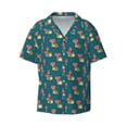 thumbnail image 5 of Picia Frog and Mushrooms Men's Linen Shirts Short Sleeve Cuban Beach Shirts Casual Shirts Button Down Shirt for Men Beach Summer Wedding Shirt-XX-Large, 5 of 7