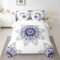 thumbnail image 2 of Feelyou Vintage Fashion Damask Bedding Comforter Set 7pcs, Mandala Boho Queen Bedding Sets, 2 of 8