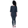 thumbnail image 2 of Moomaya Ensemble de Nuit Uni pour Femmes avec Pyjama en Coton Tenue de Nuit 2 Pcs Chemises de Nuit, 2 of 5