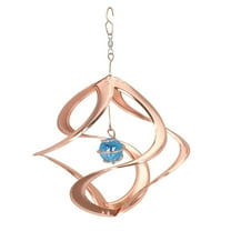 Red Carpet Studios 11 inch Copper Cosmix Wind Spinner – Indoor/Outdoor Garden Decor