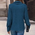 thumbnail image 4 of Womens Cowl Neck Sweater Knit Crochet Long Sleeve Shirts Fall Winter Thermal Warm Pullover Lightweight Tops Fashion, 4 of 5