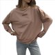 thumbnail image 3 of Camisetas de Larga Extragrandes para Mujer 2025, Camisetas Básicas de Cuello Redondo, Tops de Otoño, Ropa Informal de Entrenamiento Y2K Caqui XL, 3 of 9