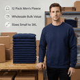 thumbnail image 5 of SOCKS'NBULK 12 Packs Of Mens Crewneck Sweatshirts in Bulk, Cotton, Wholesale Screenprinting Sweat Shirts For Men, Layer Shirt, 5 of 6