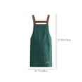 thumbnail image 3 of Waterproof Oil-Resistant Solid Color Kitchen Apron - Adjustable Bib Apron + Cooking Apron, Cotton Adult Unisex with Ties, for Baking Cleaning and Grilling, Protective Chef Apparel, Green, 3 of 6