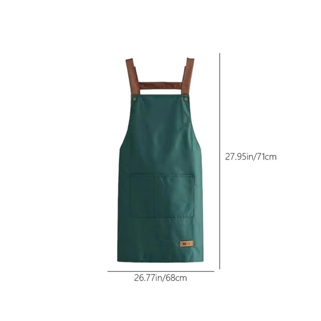 Dvruxg Large Aprons for Men Adjustable Button Apron with Pockets Chef Cooking Kitchen Aprons Women, Water&Oil Resistant