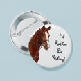 thumbnail image 3 of CafePress - Id Rather Be Riding! Horse 3.5 Button - 3.5" Button, 3 of 3
