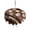 Dark Brown Light Brown Light Beige, variant on Outdoor Tablecloth with Umbrella Hole and Zipper, Baseball Waterproof Patio Tablecloth for Dining Round 54'', Farmhouse Retro Sport Theme Brown Wooden Grain Wipeable Table Cover for Picnic BBQ Party