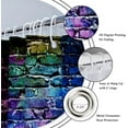 thumbnail image 6 of saxeuu Colorful Graffiti Brick Wall Shower Curtain Hip Hop Multicolor Rainbow Painting Cool Street Fun Aesthetic Decor Fabric Bathroom Polyester Waterproof 72x72 Inch 12-Pack Plastic Hooks WW-VKSU, 6 of 6