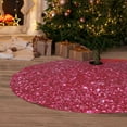 thumbnail image 6 of Lsque Red Glitter Print Christmas Tree Skirt, Tree Skirt with Ties or Velcro, Perfect for Holiday Decorations, Halloween, and New Year-36", 6 of 7