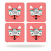 Skin Decal Wrap for Tile Slim Key Finder (4 pack) Aztec Fox