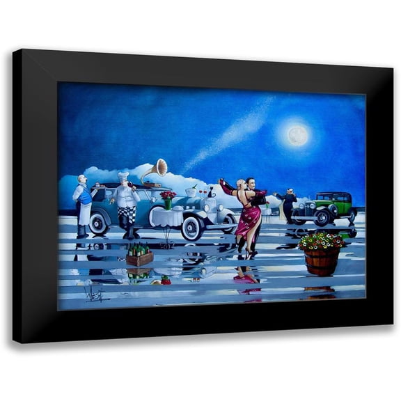 West, Ronald 14x12 Black Modern Framed Museum Art Print Titled - Date Night No. 4