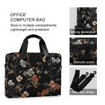 thumbnail image 4 of FORMRS 16" Laptop Bag Carrying Sleeve Case with Handle Travel Shoulder Briefcase, Black Flowers, 4 of 8