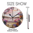 thumbnail image 2 of Flower Round Wall Clock 10 Inch, Silent Non Ticking Wall Clocks Battery Operated, Simple Modern Decorativel Clock Style fits Any Home Decor, 2 of 6