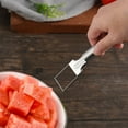 thumbnail image 5 of 2 Pcs Stainless Steel Watermelon Fork & Cutter Tool - 2-in-1 Splitter with Auto Blade, Rust-Proof 304 Steel, for Home & Camping, Easy Cube Cutting & Serving, 5 of 5