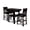 Ebony, variant on New Classic Furniture Gia Solid Wood Counter Drop Leaf Table w/ Chairs in Ebony