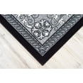 thumbnail image 3 of Glamour Thick Plush Oriental Area Rug Traditional Carpet Floral Medallion Design-206 (5'3"x5'3" Round,Grey), 3 of 18