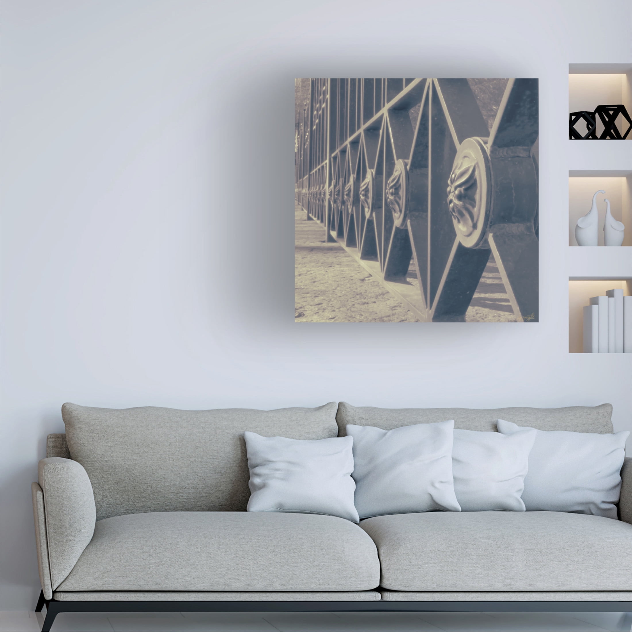Canvas Wall Art - Life BeautifuLEE 'Iron Decor' Wall Art for Living Room, Bedroom, or Office Décor by Trademark Fine Art - 14 x 14 Inches
