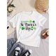 thumbnail image 2 of Camiseta De Verano MujerSt. Patrick's Day Clover Print T-shirt, Casual Short Sleeve Crew Neck Top For Spring & Summer, WomenCamisetas de verano para mujer, manga corta, cuello redondo, casual, lindo, 2 of 7