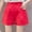 Red, variant on Babysbule Women's Pants Women's High Waist Linen Loose Casual thin Wide Leg Linen Shorts