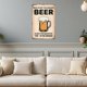 thumbnail image 2 of Letrero metálico para colgar «Beer Is Not The Answer» (La cerveza no es la respuesta) Único para bares, salones, habitaciones y entradas de baños, 2 of 4