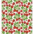 thumbnail image 3 of Spring Duvet Cover Set, Floral Pattern with Strawberries Flowers and Leaf Season Inspirational Design, Decorative 2 Piece Bedding Set with 1 Pillow Shams, Twin Size, Green Red, by Ambesonne, 3 of 3
