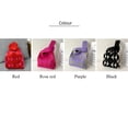 thumbnail image 5 of Mini bolso de mano de punto para niñas y mujeres, bolso de mano reutilizable hecho a mano, bolsos de compras, bolso de muñeca, 4 colores, 5 of 5