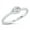 Clear, variant on Simulated Amethyst Cubic Zirconia Sideways Teardrop Ring Sterling Silver Size 9