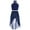 Navy Blue, variant on Haitryli Kids Girls 2Pcs Lyrical Dance Outfits Crop Tops with Tutu Skirt Ballet Dancewear Gymnastics Costume Burgundy 16