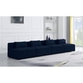 thumbnail image 2 of Meridian Furniture Cube Navy Durable Linen Modular Sofa, 2 of 3