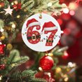thumbnail image 4 of PuSpu Christmas 67 Acrylic Ornament Six Funny Xmas Holiday Ornament Funny 67 Decorations For Christmas Tree, 4 of 6