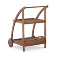 thumbnail image 4 of Linon Crosscreek 2-Tier Outdoor Drink Trolley, Acorn Finish, 4 of 8