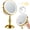 Gold, variant on 30x Magnifying Mirror, Lighted Makeup Mirror with 3 Colors Modes & Adjustable Brightness, 5000mAh Rechargeable, 360? Rotation Double Side, Large Magnifying  Mirror, Gifts for Women