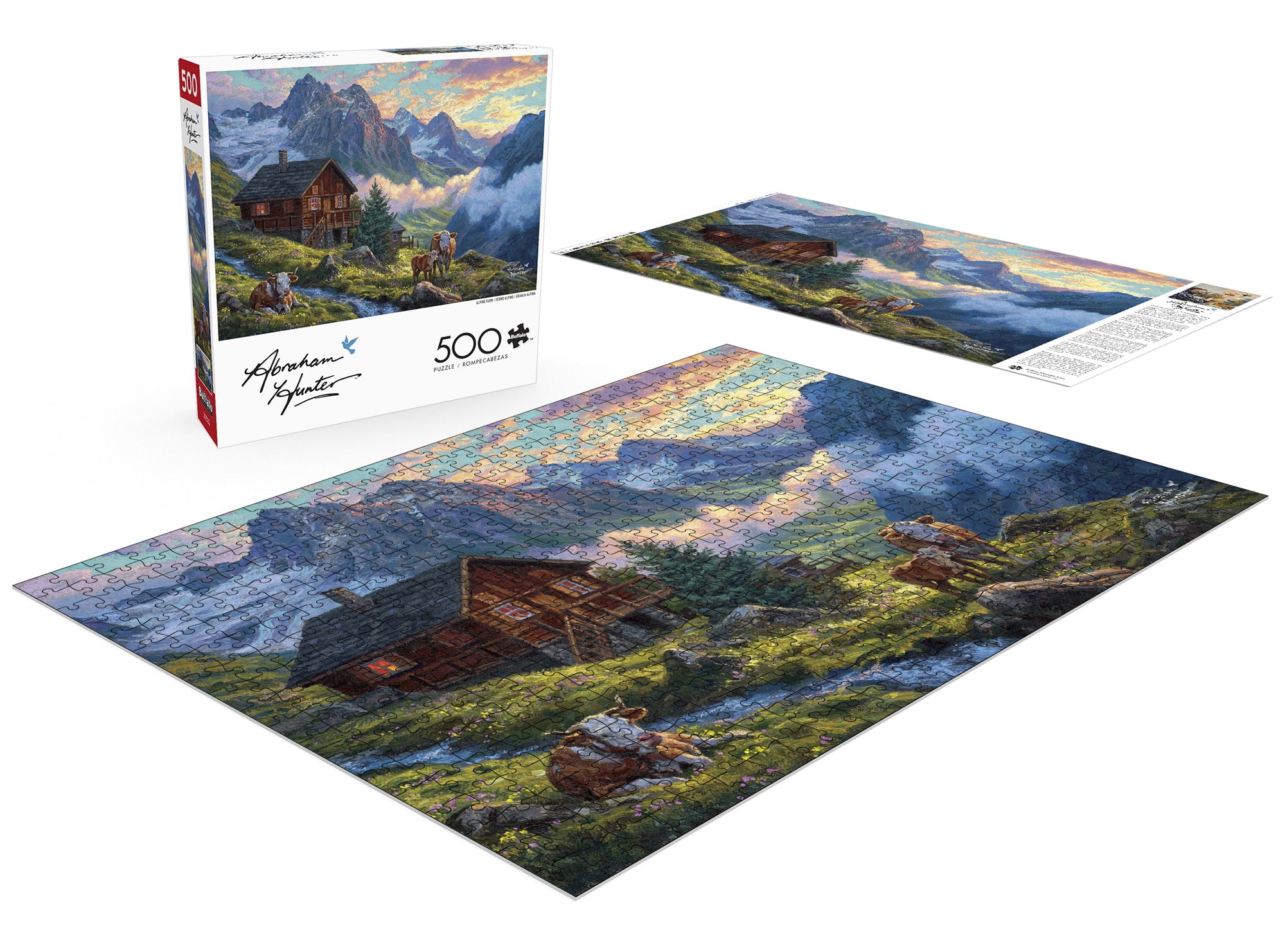 Buffalo Games Abraham Hunter Alpine Farm 500-Piece Interlocking Jigsaw Puzzle