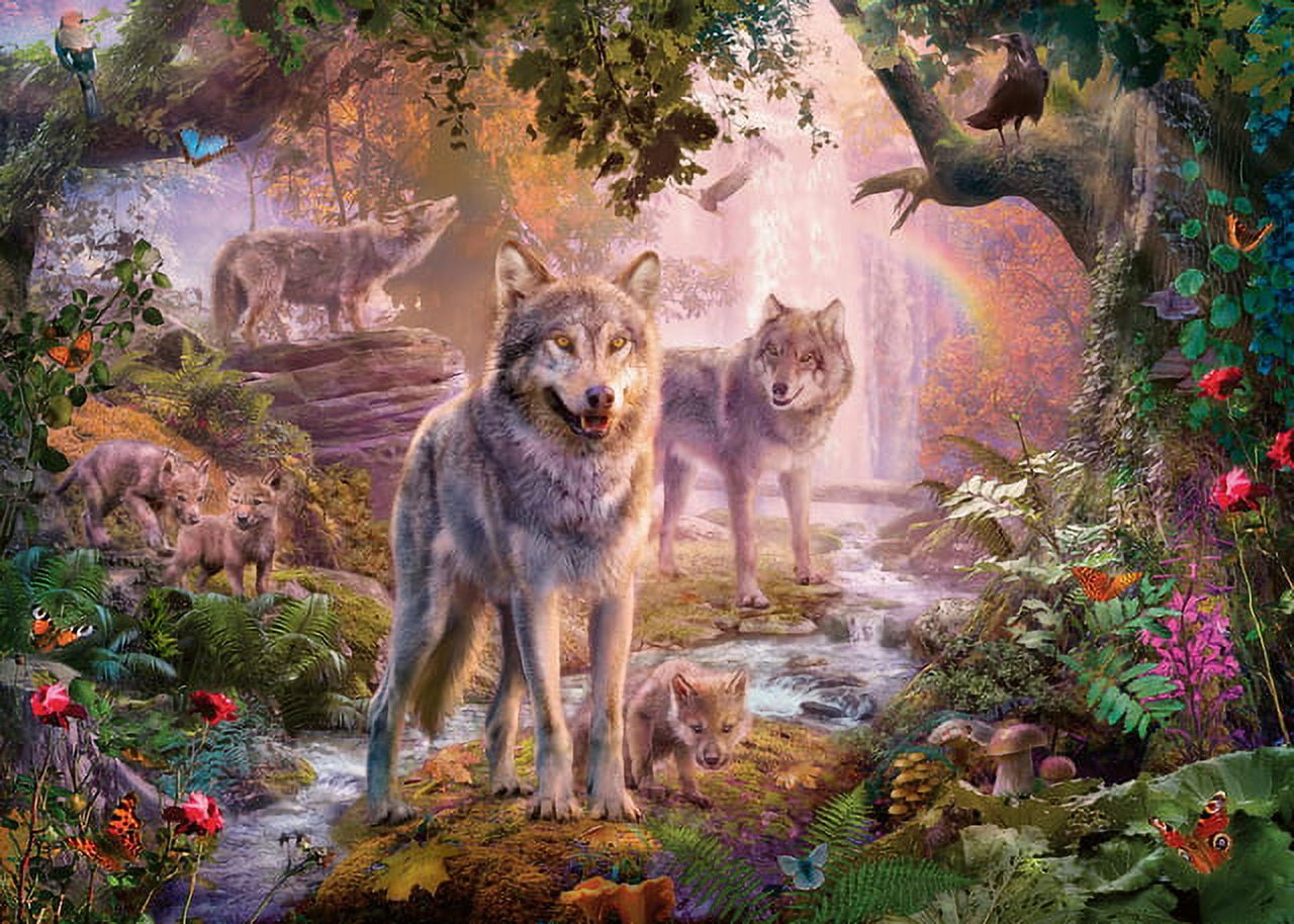 Ravensburger Great Outdoors Puzzle Series | Summer Wolves | 300 Piece Jigsaw Puzzle